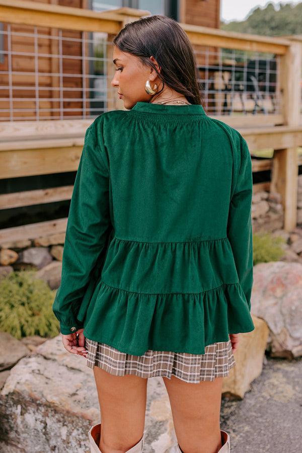Sonoma Sways Shift Top in Hunter Green Product Image