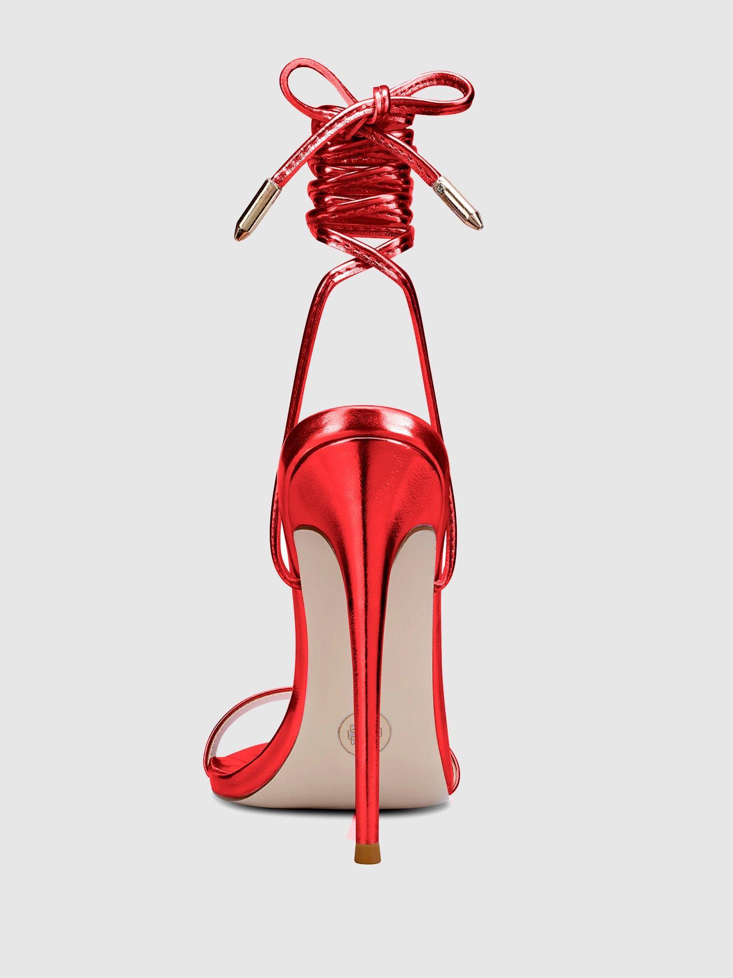The London Lace-Up Red Product Image