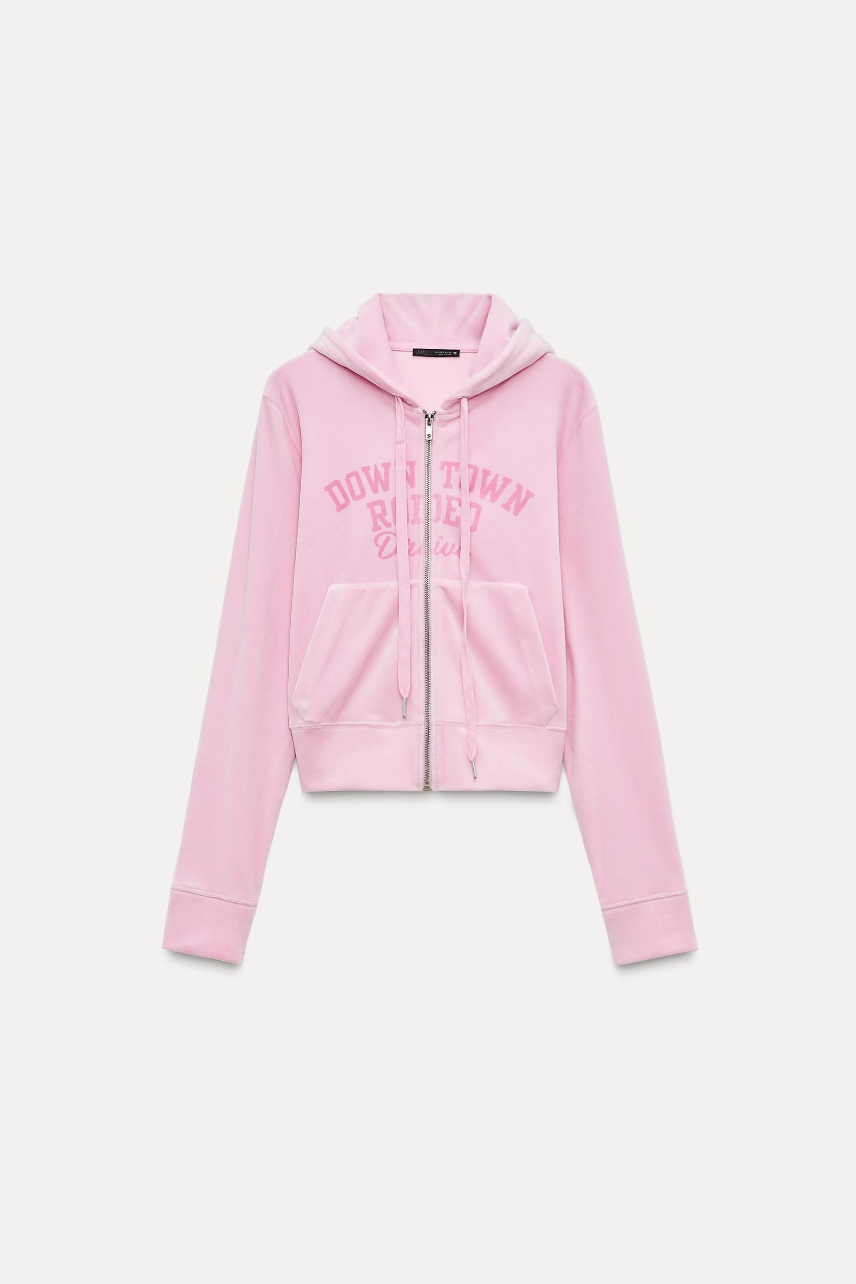 VELVET HOODED JACKET Product Image
