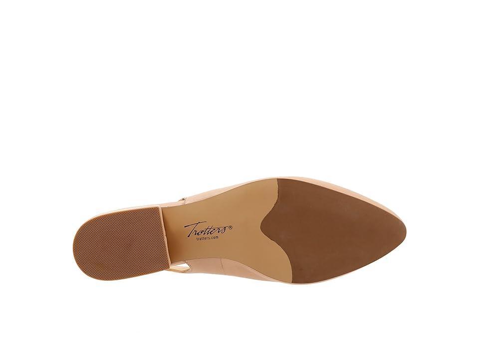Trotters Joselyn Scalloped Leather Block Heel Slingback Pumps Product Image