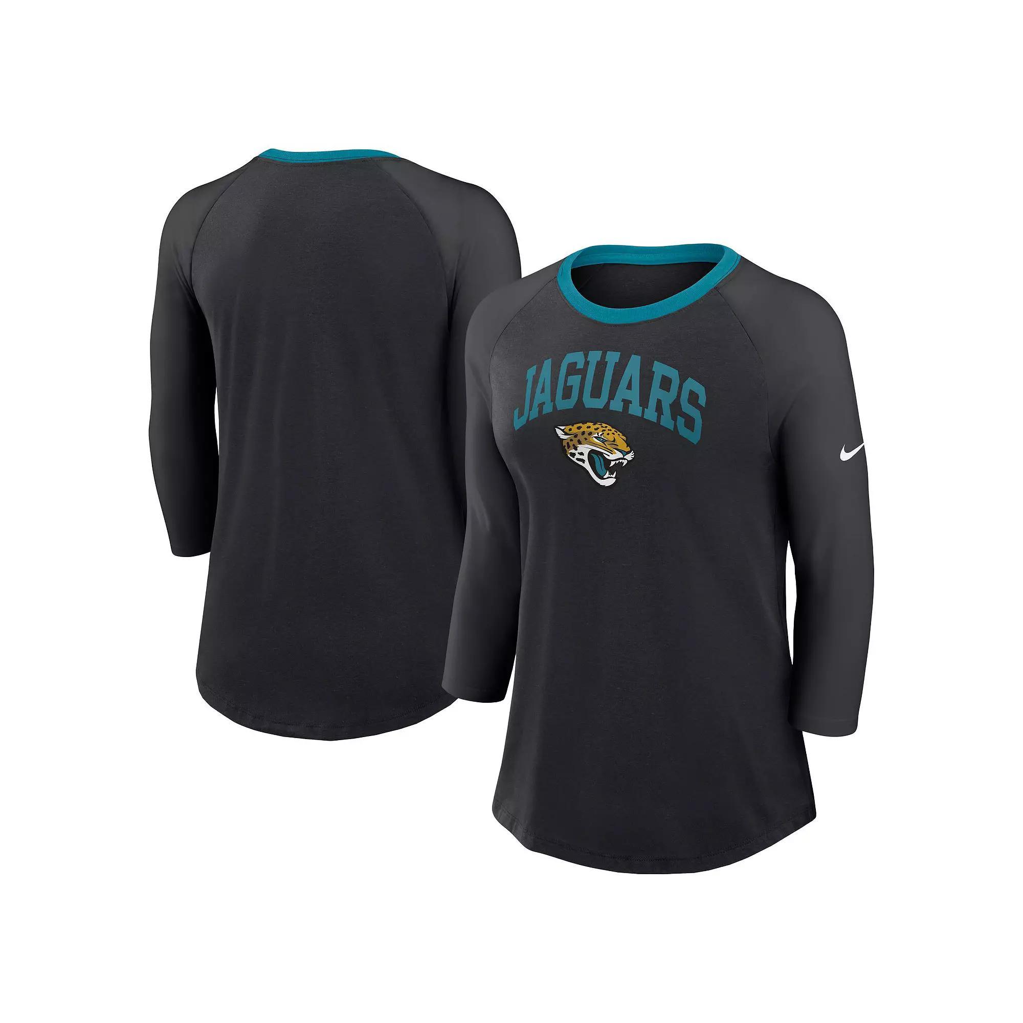 Women's Nike Royal New York Giants Raglan 3/4 Sleeve T-Shirt, Size: XS, Blue Product Image