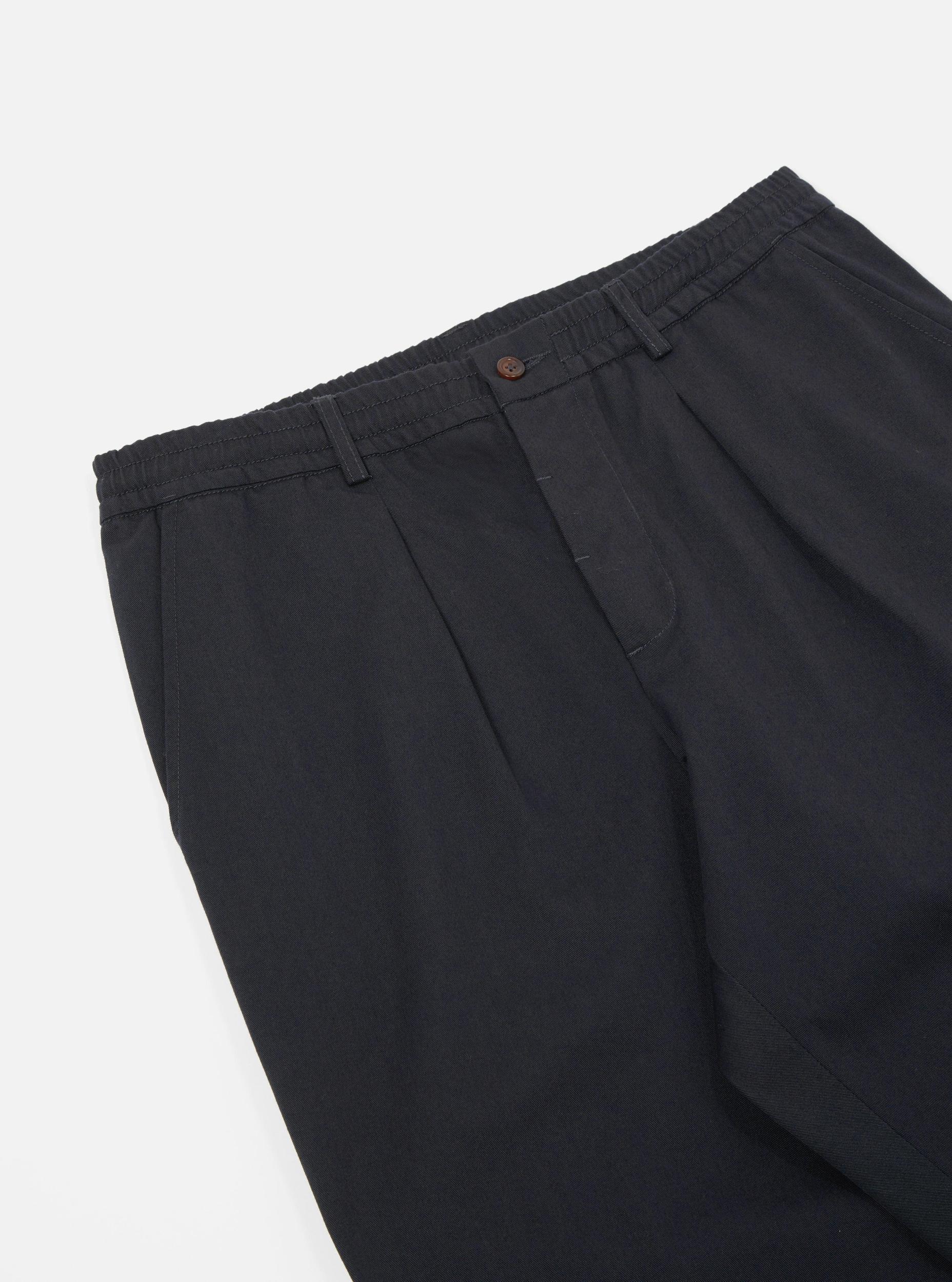 Universal Works Pleated Track Pant in Navy Twill Product Image