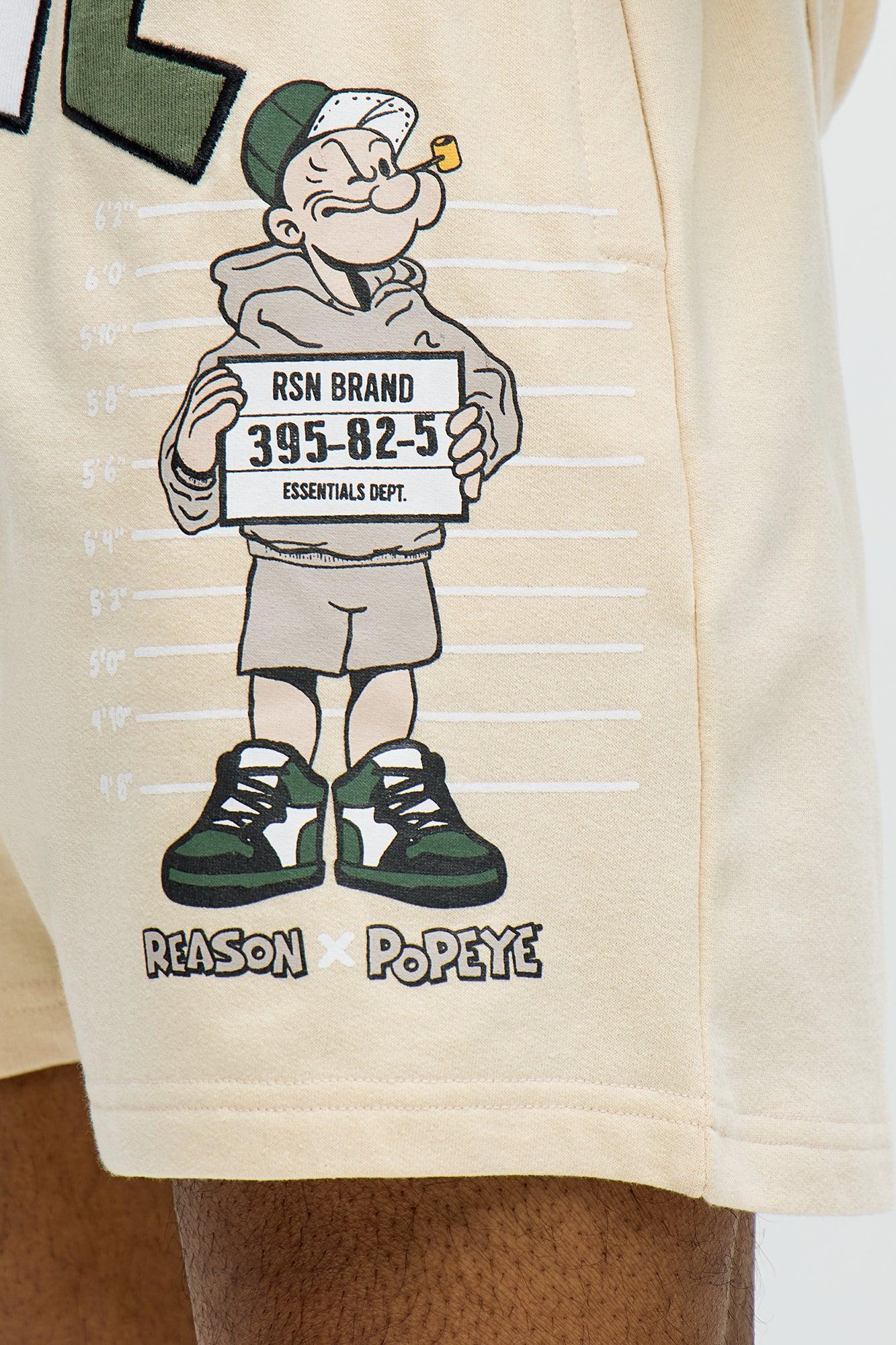 Popeye Wanted Sweatshorts - Tan Product Image