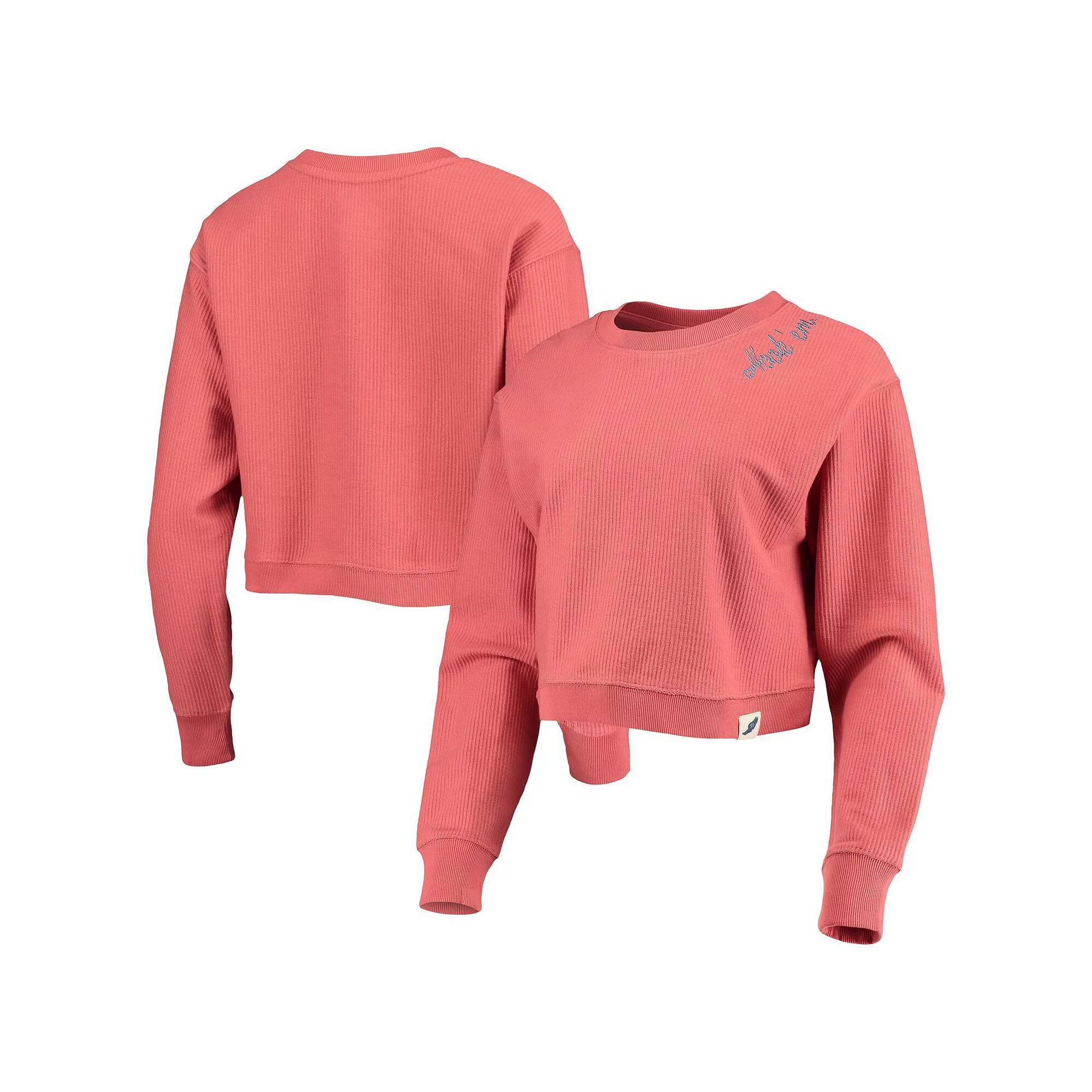 Women's League Collegiate Wear Texas Orange Texas Longhorns Corded Timber Cropped Pullover Sweatshirt, Size: Large, Team Product Image