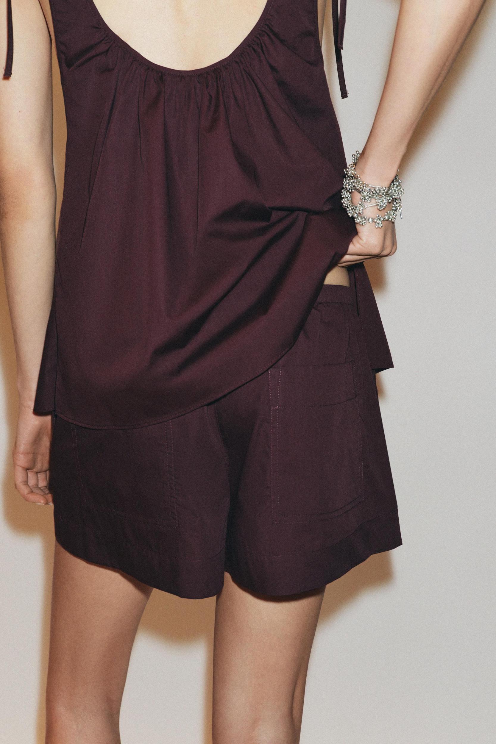 POPLIN MINI SHORTS Product Image