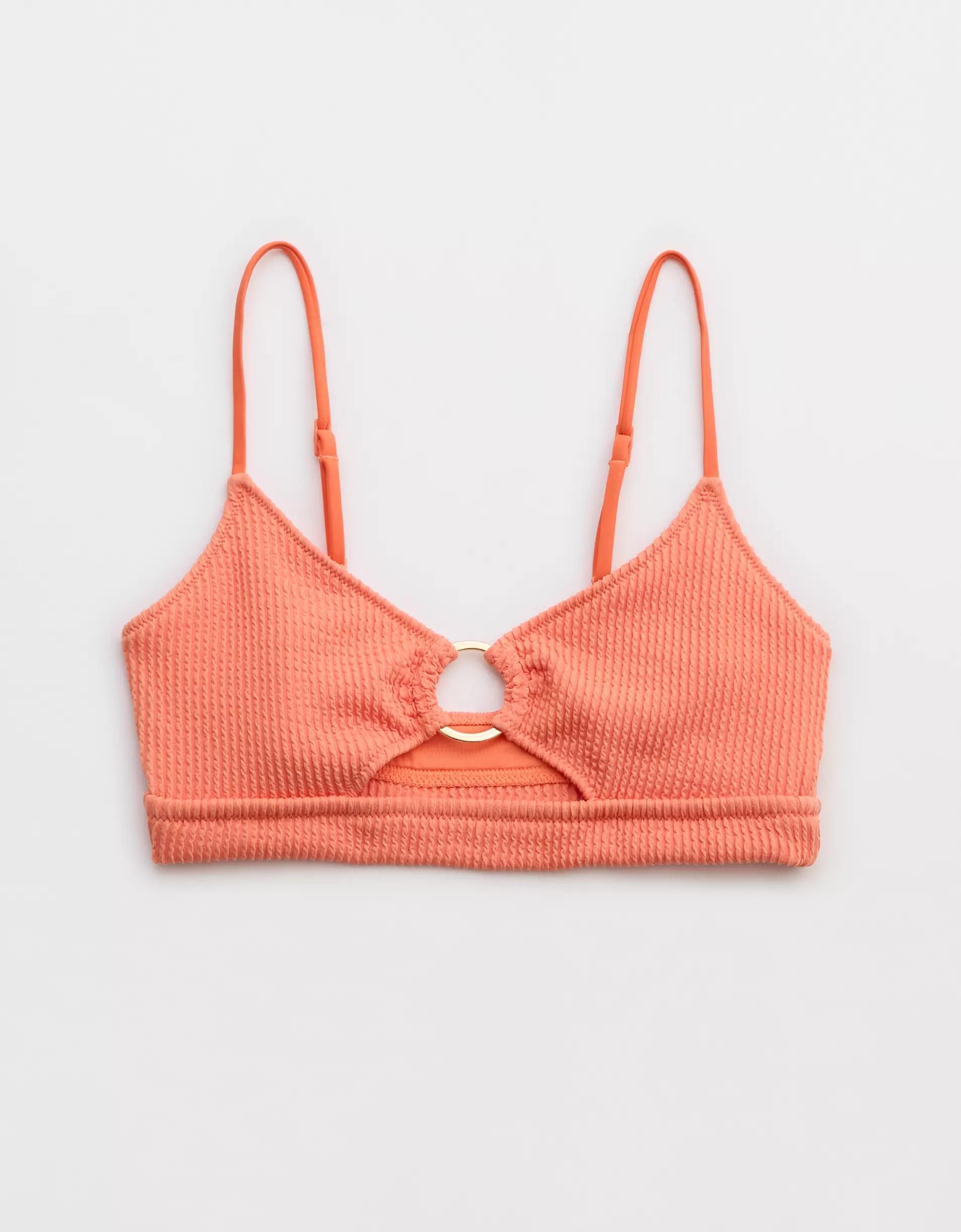 Aerie Crinkle Scoop Cutout Bikini Top Product Image