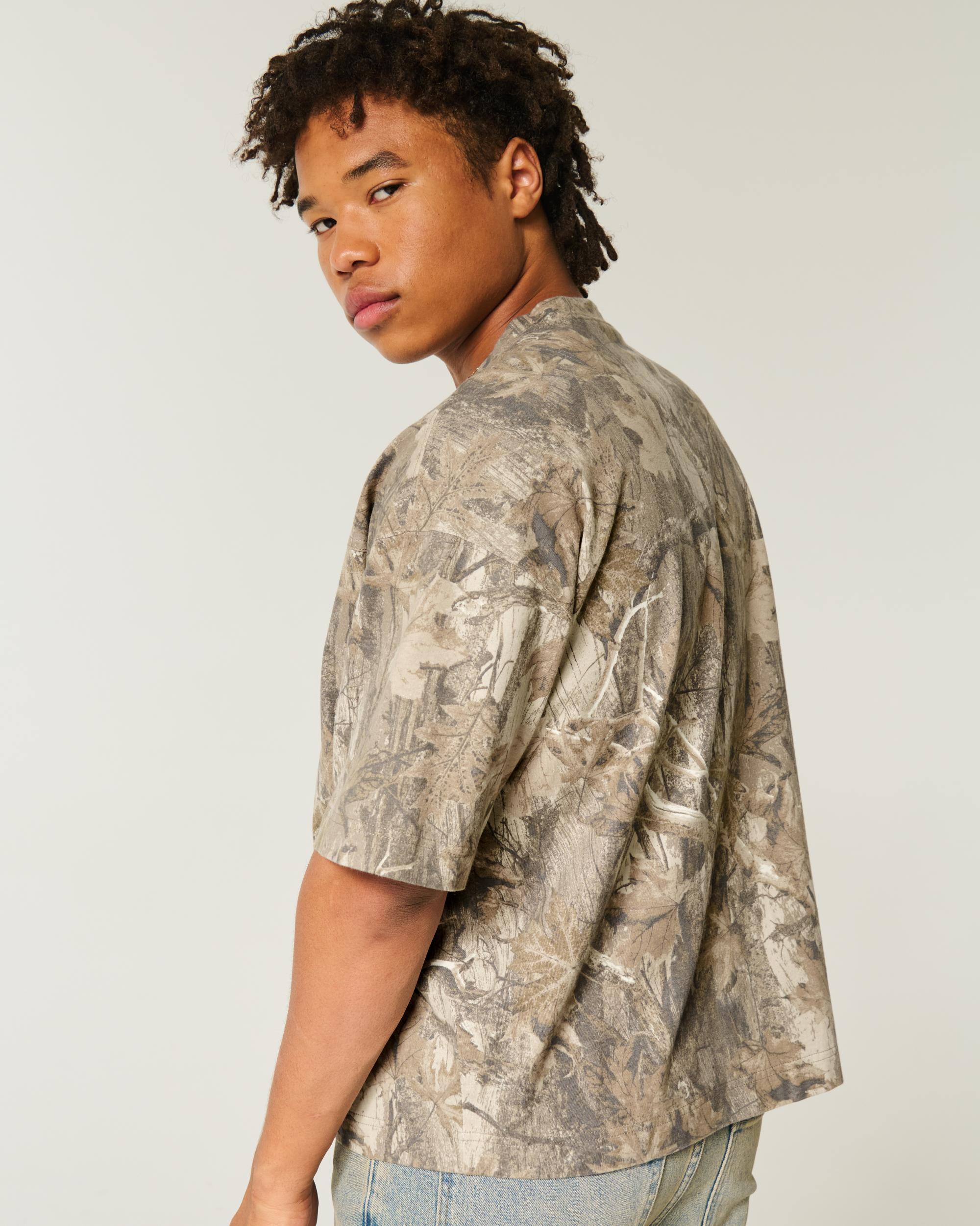 Baggy Heavyweight Crop Dodge Graphic Camo Tee Product Image