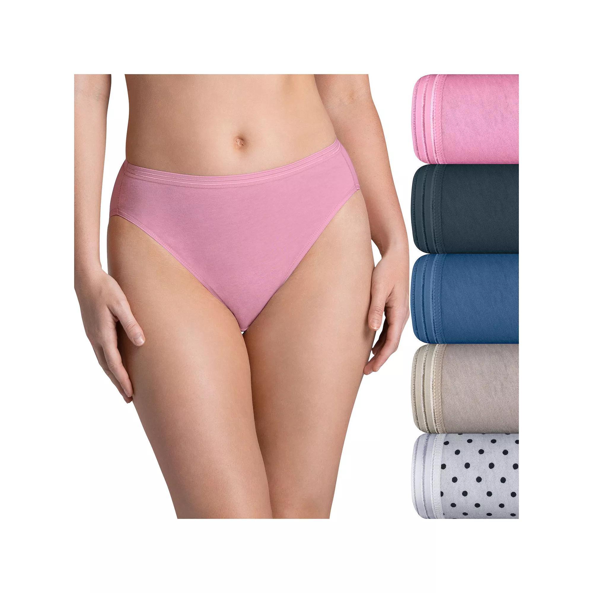 Women's Fruit of the Loom® Ultra Soft 5-pack Hi-Cut Panty Set 5DUSKHC, Size: 9, High Society Asst Product Image