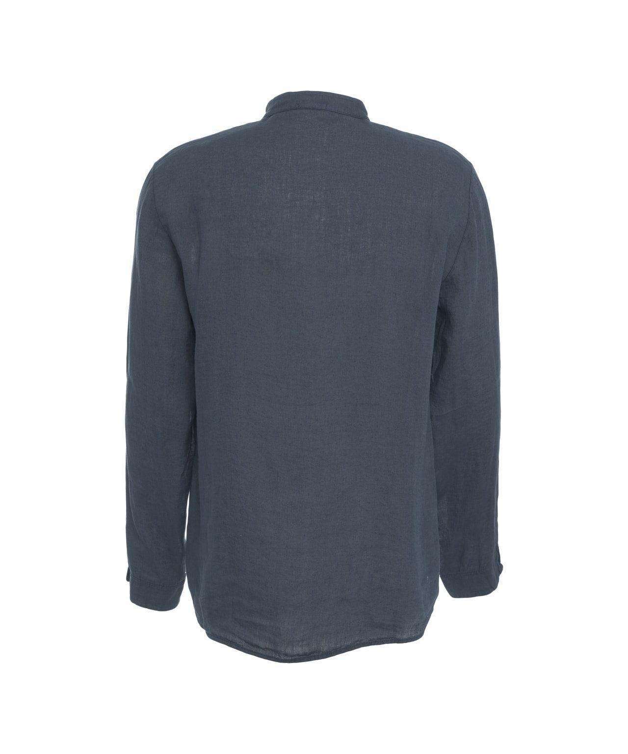 Linen shirt with mandarin collar Product Image