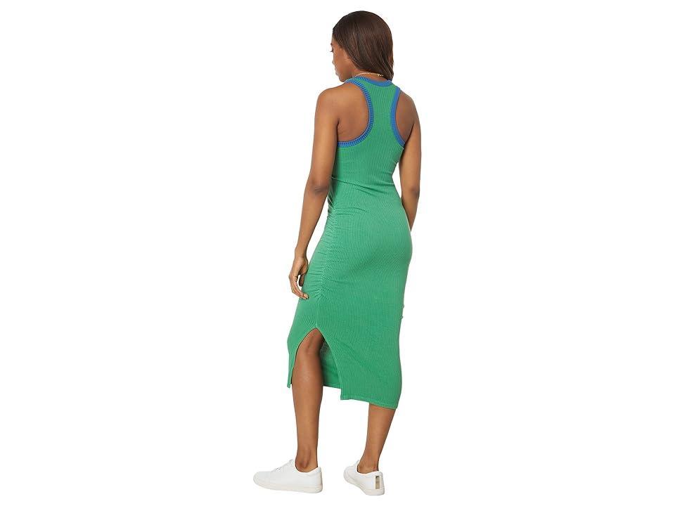 SUNDRY Color-Block Dress (Clover/Royal) Women's Clothing Product Image