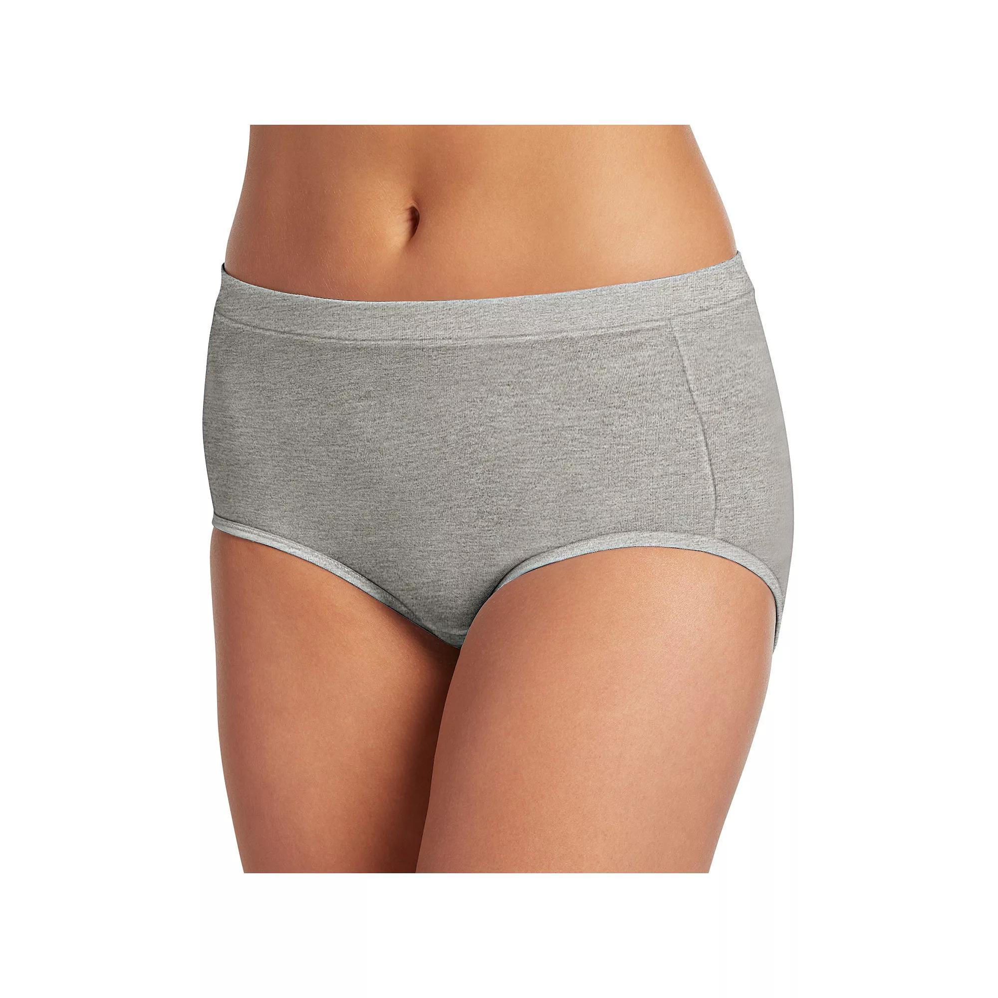 Womens Jockey Cotton Stretch Brief Panty 1556, Gray Grey Product Image