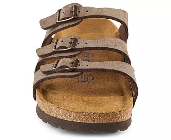 Womens Birkenstock Florida Soft Footbed Slide Sandal - Mocha Product Image