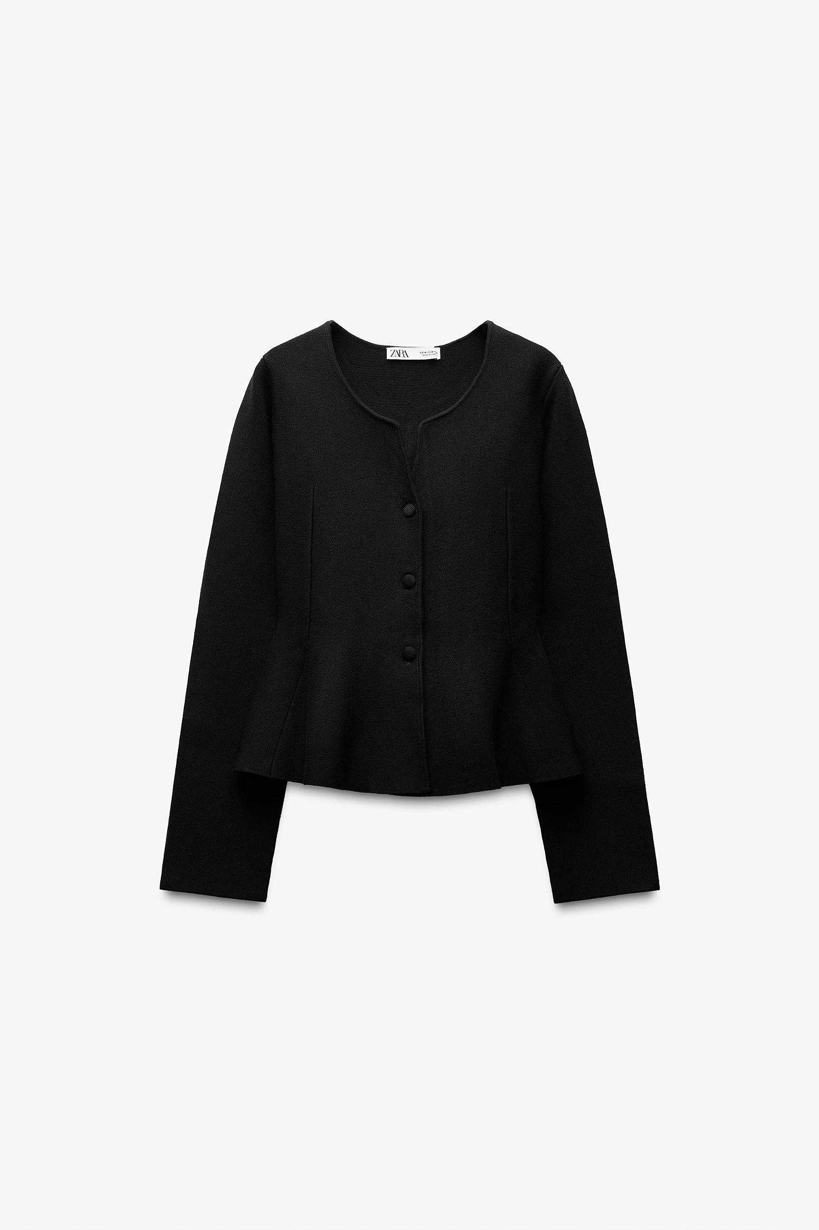 PEPLUM KNIT CARDIGAN Product Image