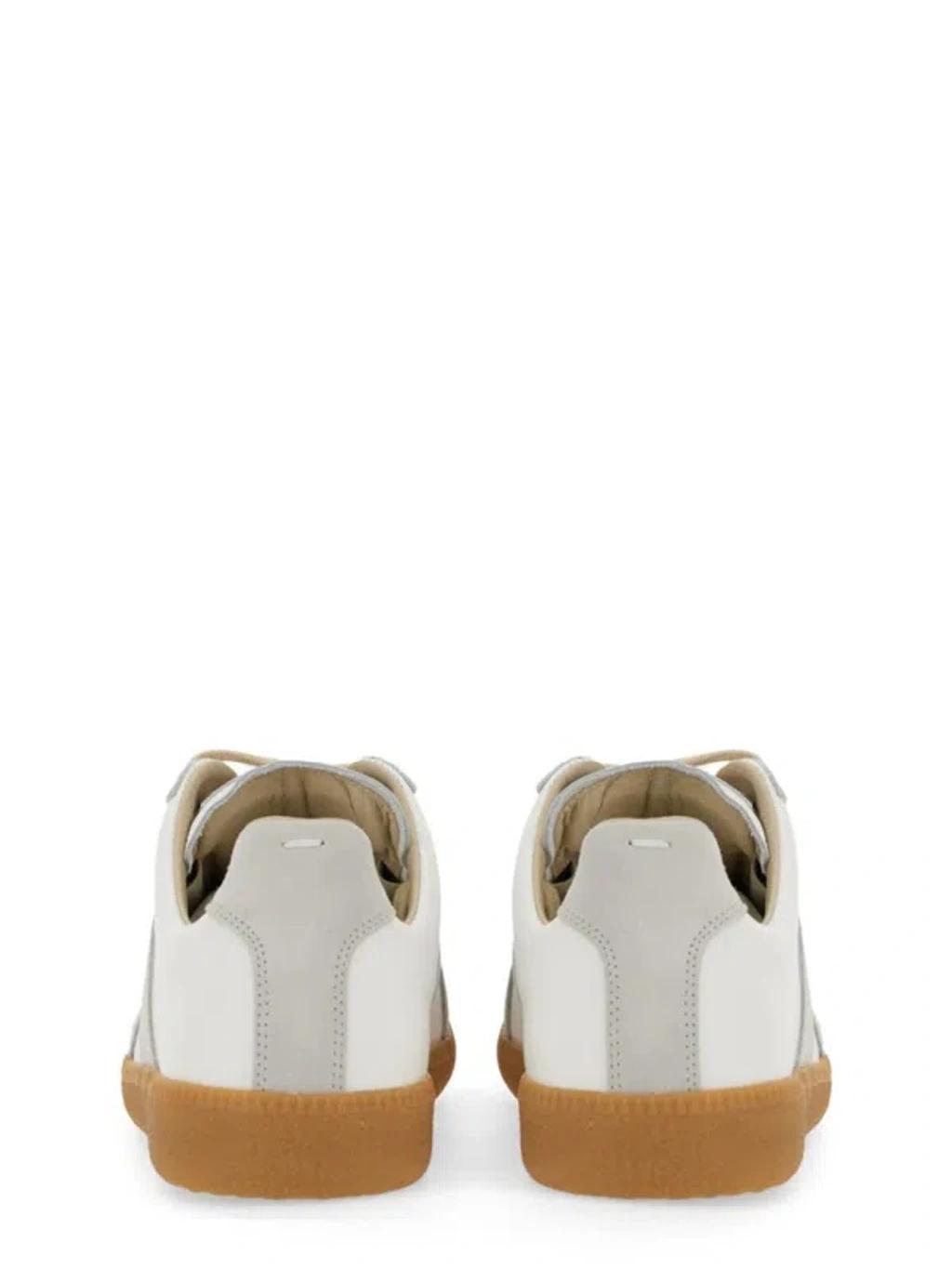 MAISON MARGIELA Replica Leather And Suede Sneakers In White Product Image