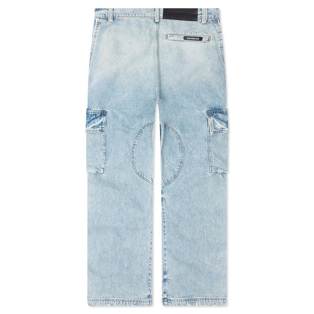 Denim Track Logo Cargos - Light Wash Male Product Image