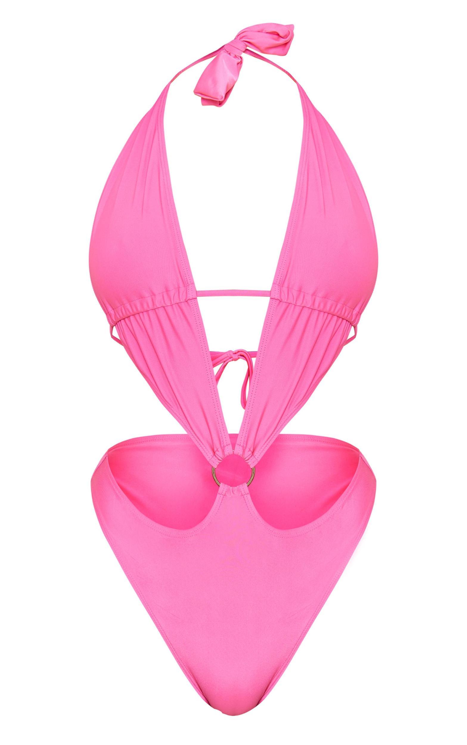 Pink Plunge O Ring Cut Out Swimsuit Product Image