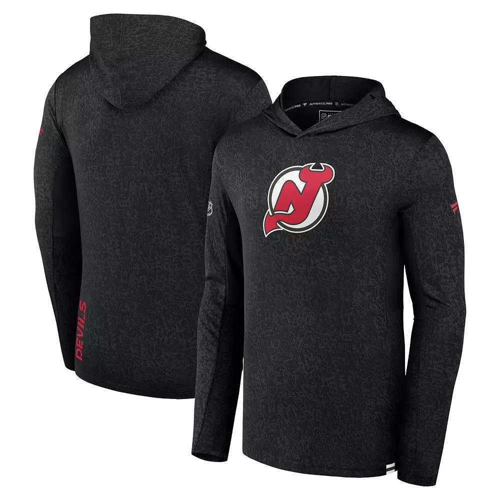 Men's Fanatics  Black New Jersey Devils Authentic Pro Lightweight Pullover Hoodie, Size: XL, Nhl Black Product Image