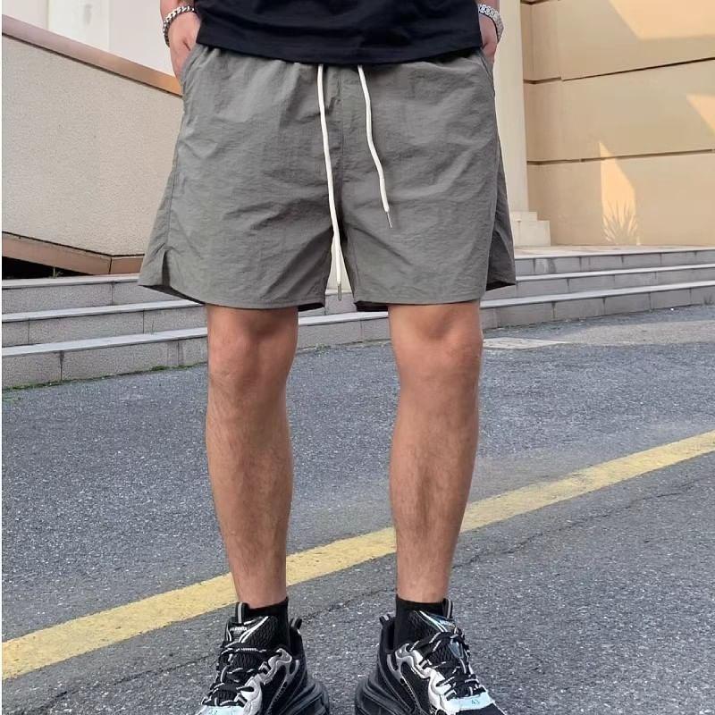 Drawstring Waist Plain Track Shorts Product Image
