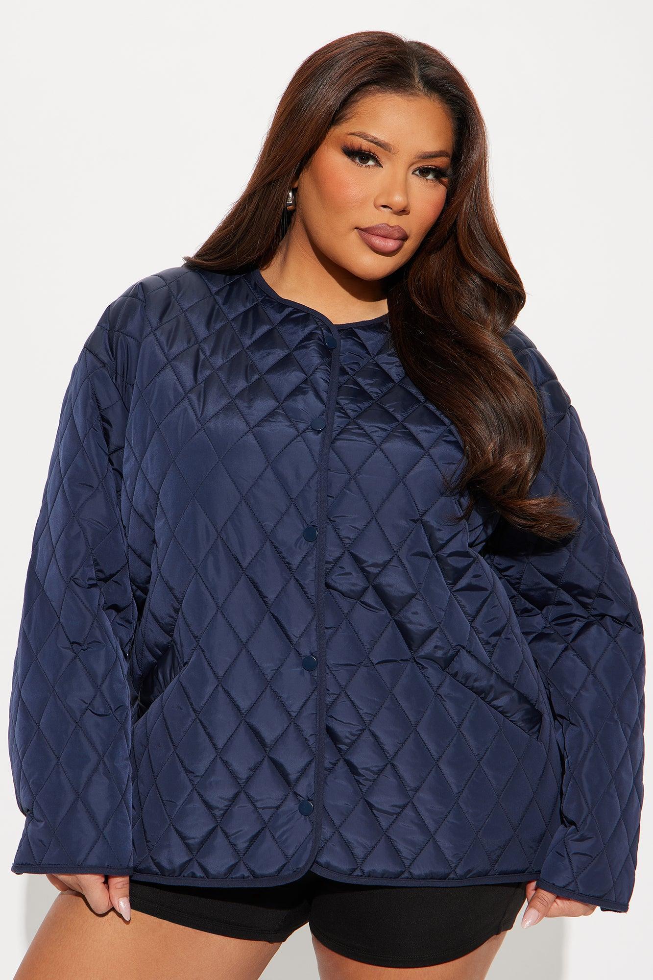 Mountain Highs Quilted Lightweight Jacket - Navy Product Image