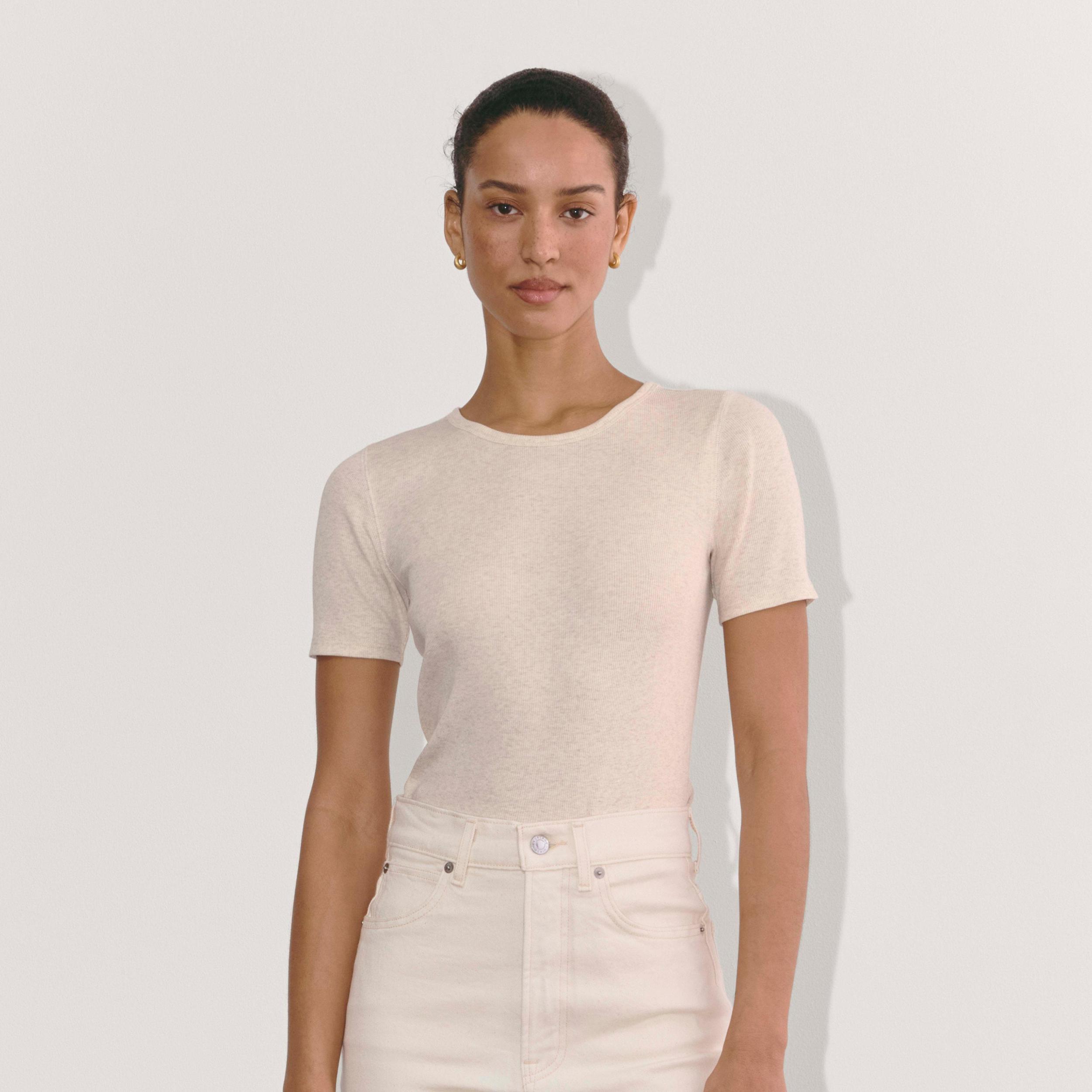 Womens Luxe Rib Crew T-Shirt by Everlane Product Image