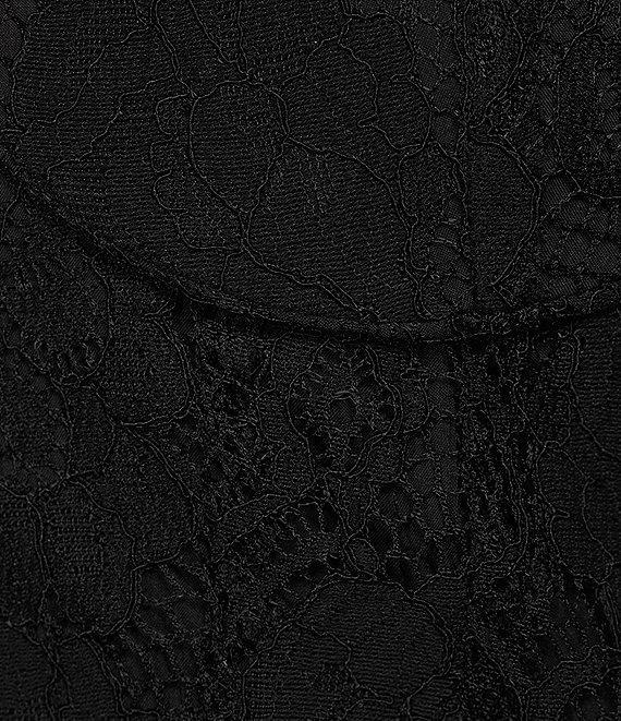 Evolutionary Long Sleeve Printed Lace Corset Top Product Image