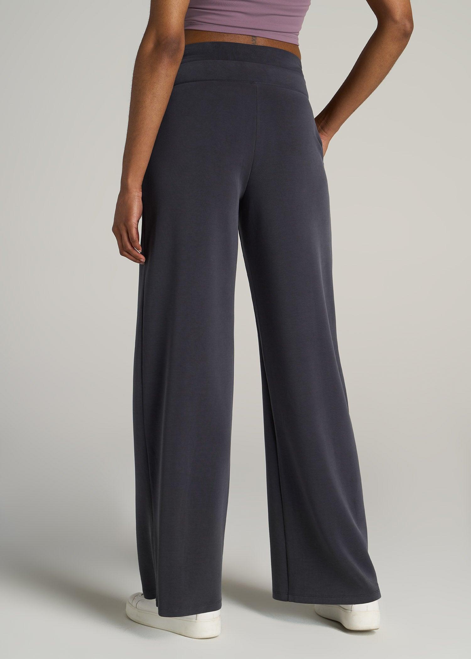 Soft Motion Wide Leg Ultra High Rise Pant for Tall Women in Charcoal Rinse Product Image
