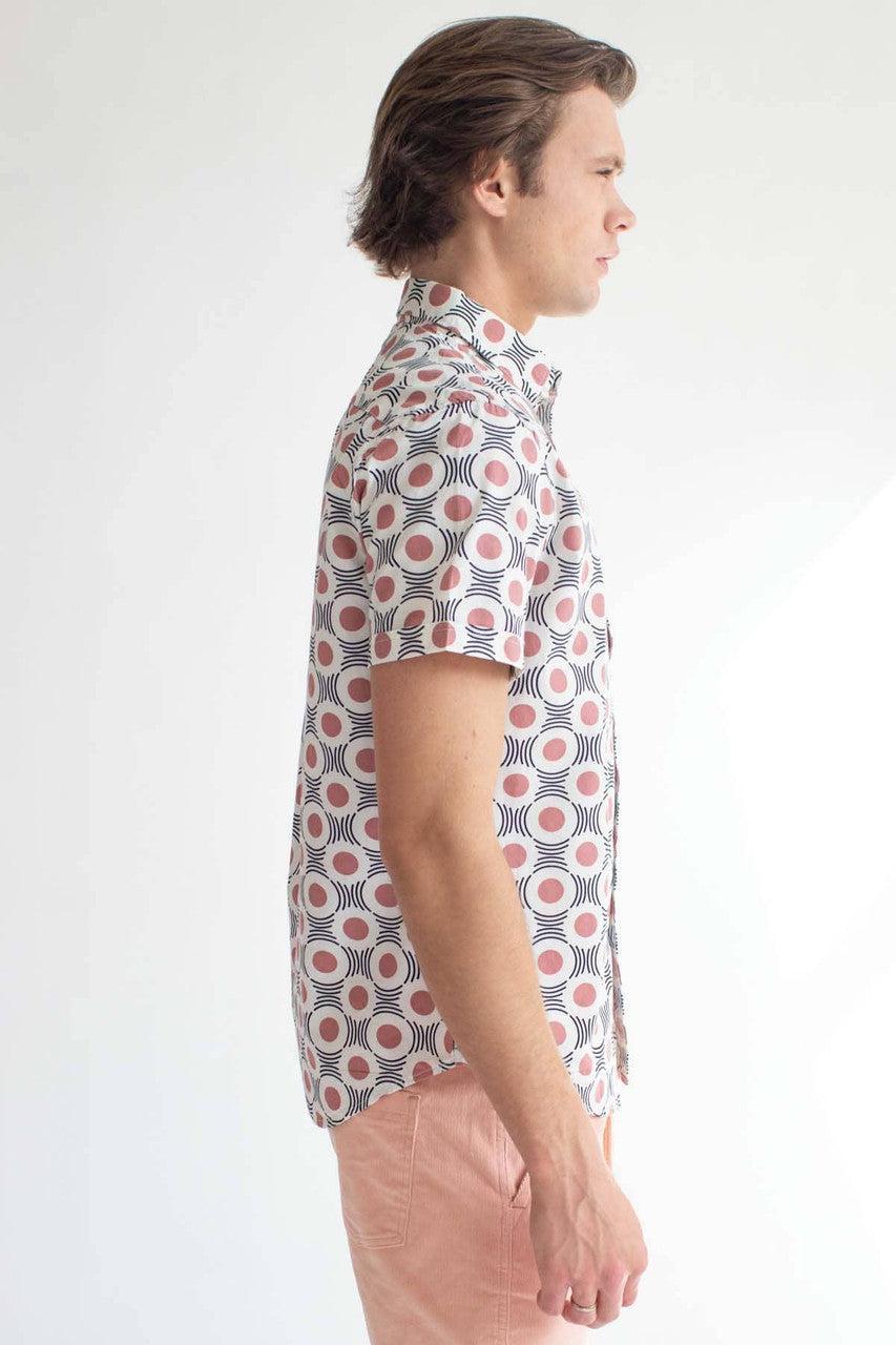 Rippling Circles Woven Button Up Shirt Product Image