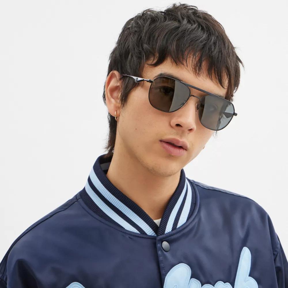 C Hardware Metal Navigator Sunglasses Product Image