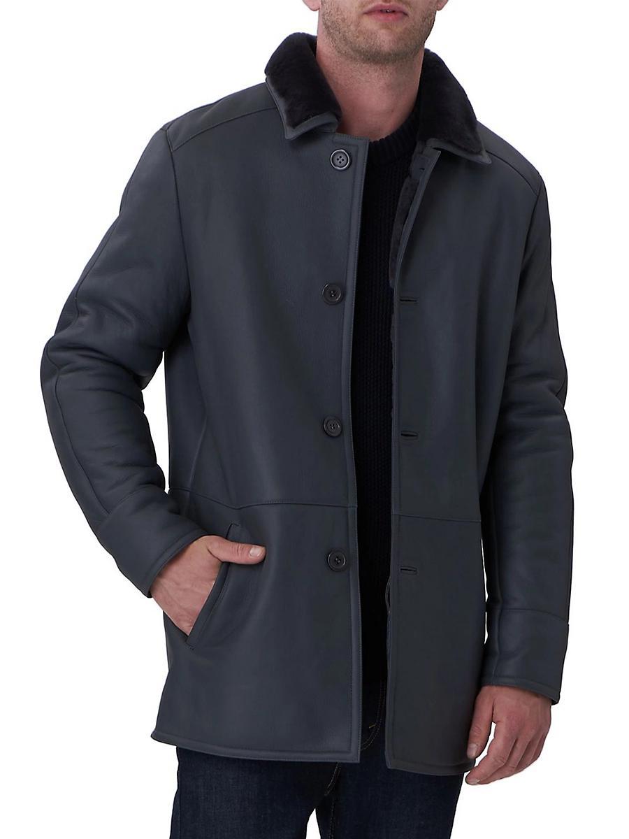 Mens Shearling Lamb Coat Product Image