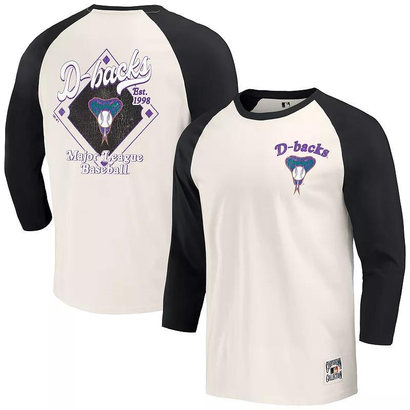 Men's Darius Rucker Collection by Fanatics Royal/White New England Patriots Raglan 3/4 Sleeve T-Shirt, Size: Large, Blue Product Image