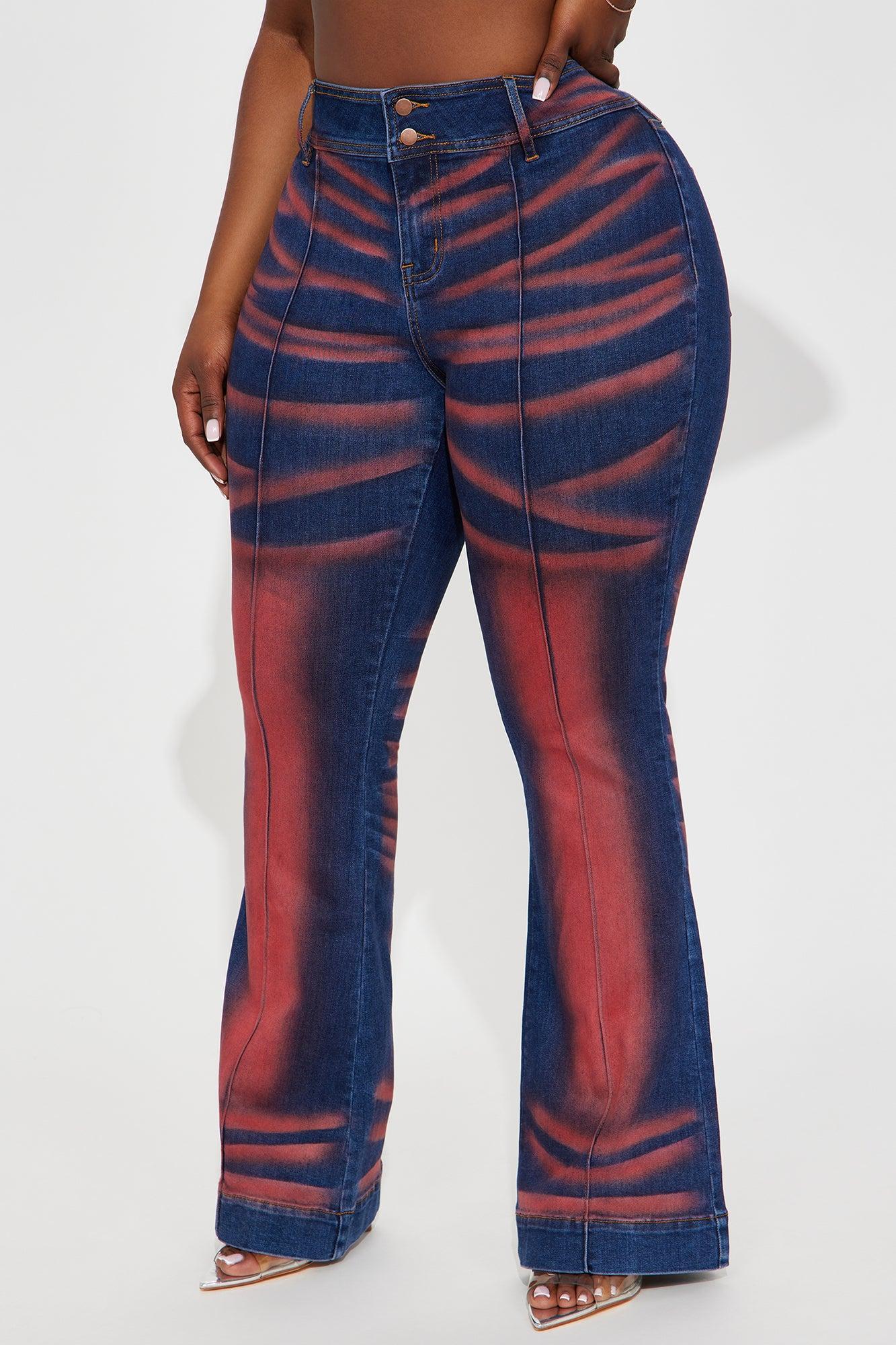 Enyo Stretch Flare Jeans - Red Product Image