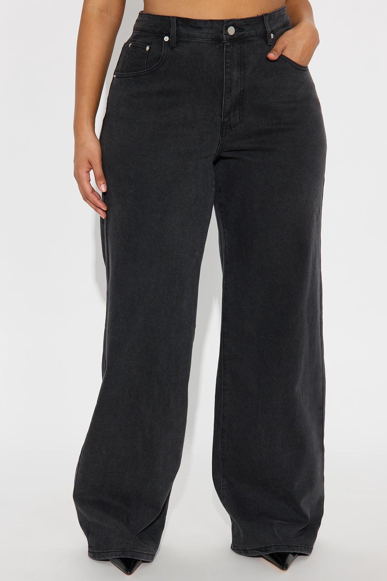 Tall Bonafide Basic Straight Leg Jeans - Black Wash Product Image