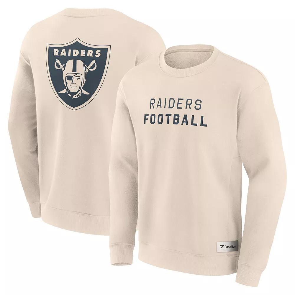 Men's Fanatics Cream Las Vegas Raiders Elements Future Ground Lettering Pullover Sweatshirt, Size: XS, Lvr Beige Product Image