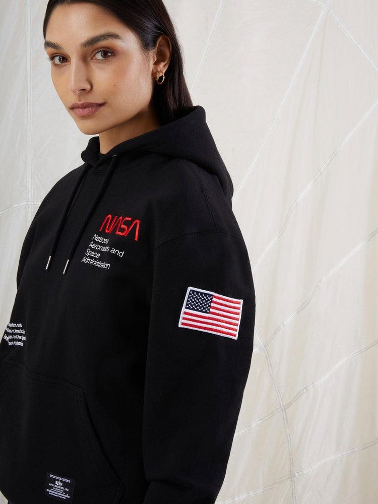 NASA WORM LOGO HOODIE (CHARCOAL) Product Image