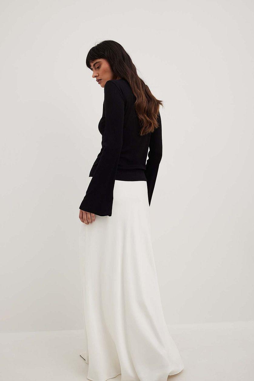 Cut Out Trumpet Sleeve Top Product Image