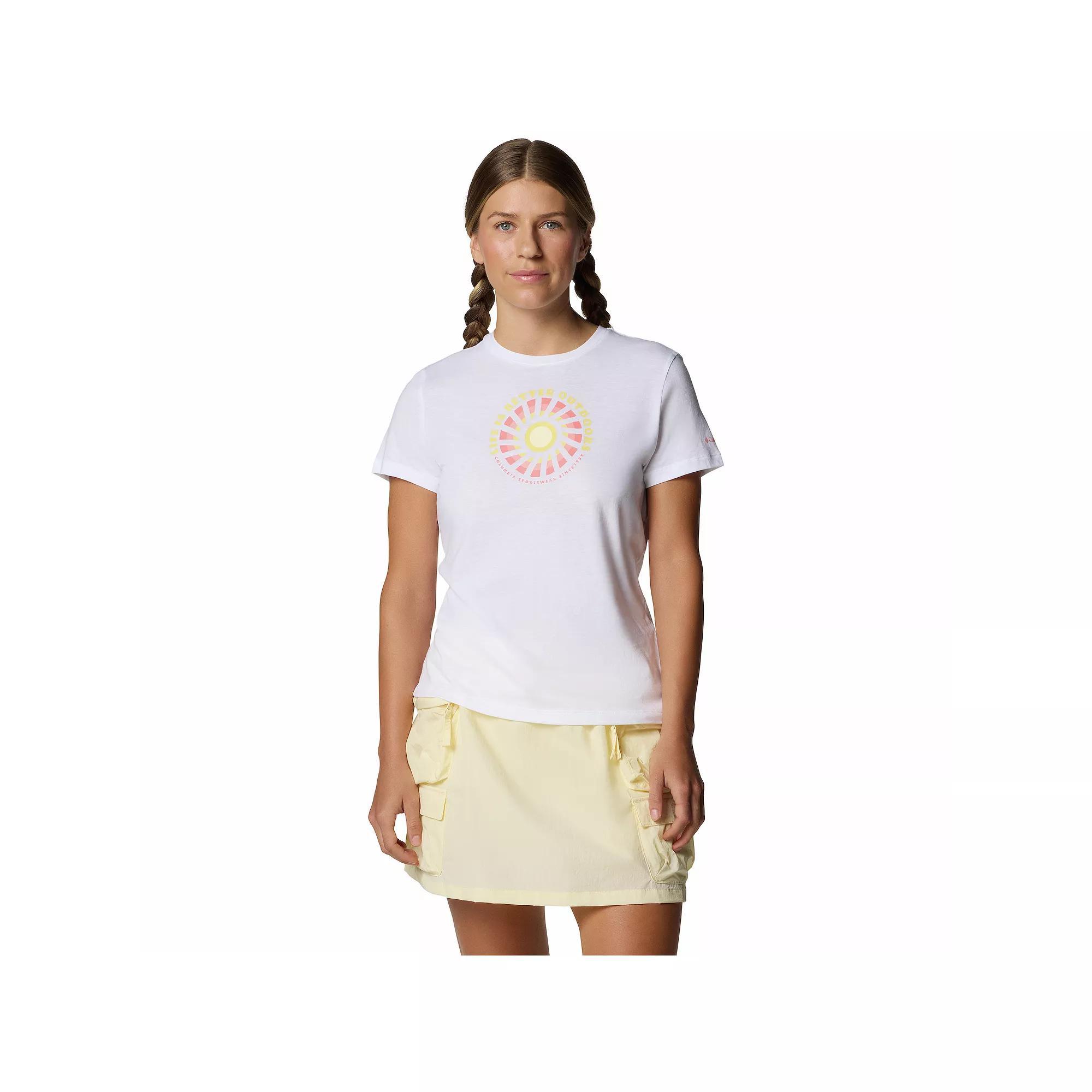 Columbia Women's Ruby Springs Graphic Fitted Short Sleeve Shirt- Product Image