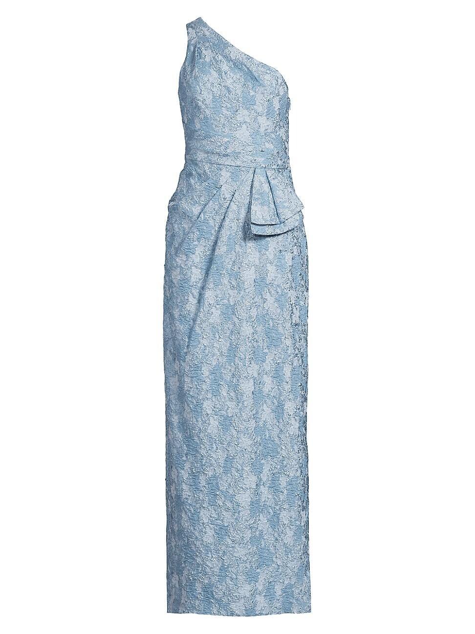 Womens Textured Jacqaurd Column Gown Product Image