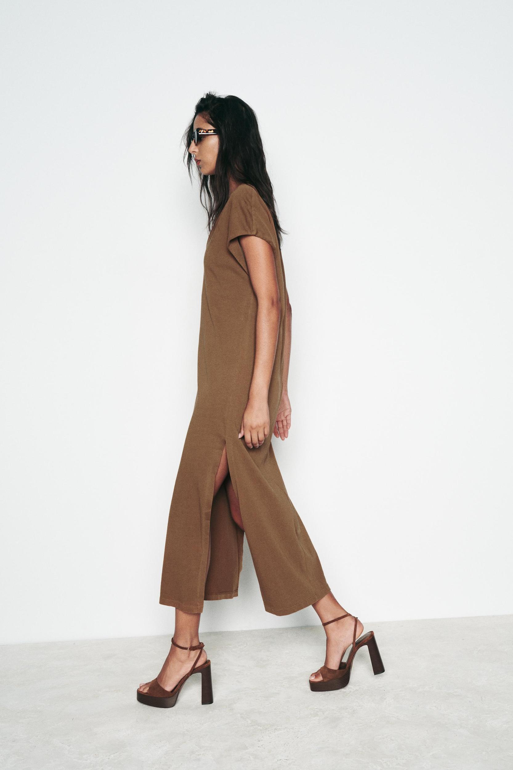 WASHED EFFECT MIDI DRESS Product Image