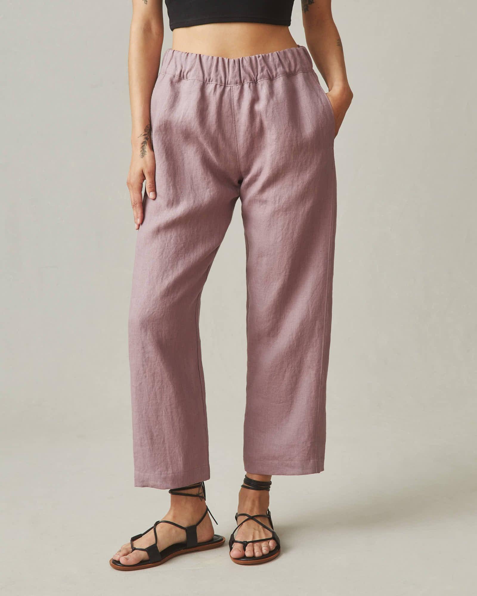 Women's Linen Pant - Twilight Mauve Product Image