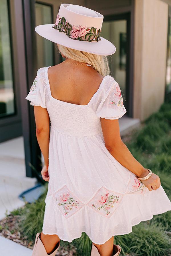 Feeling At Home Embroidered Dress In White Product Image