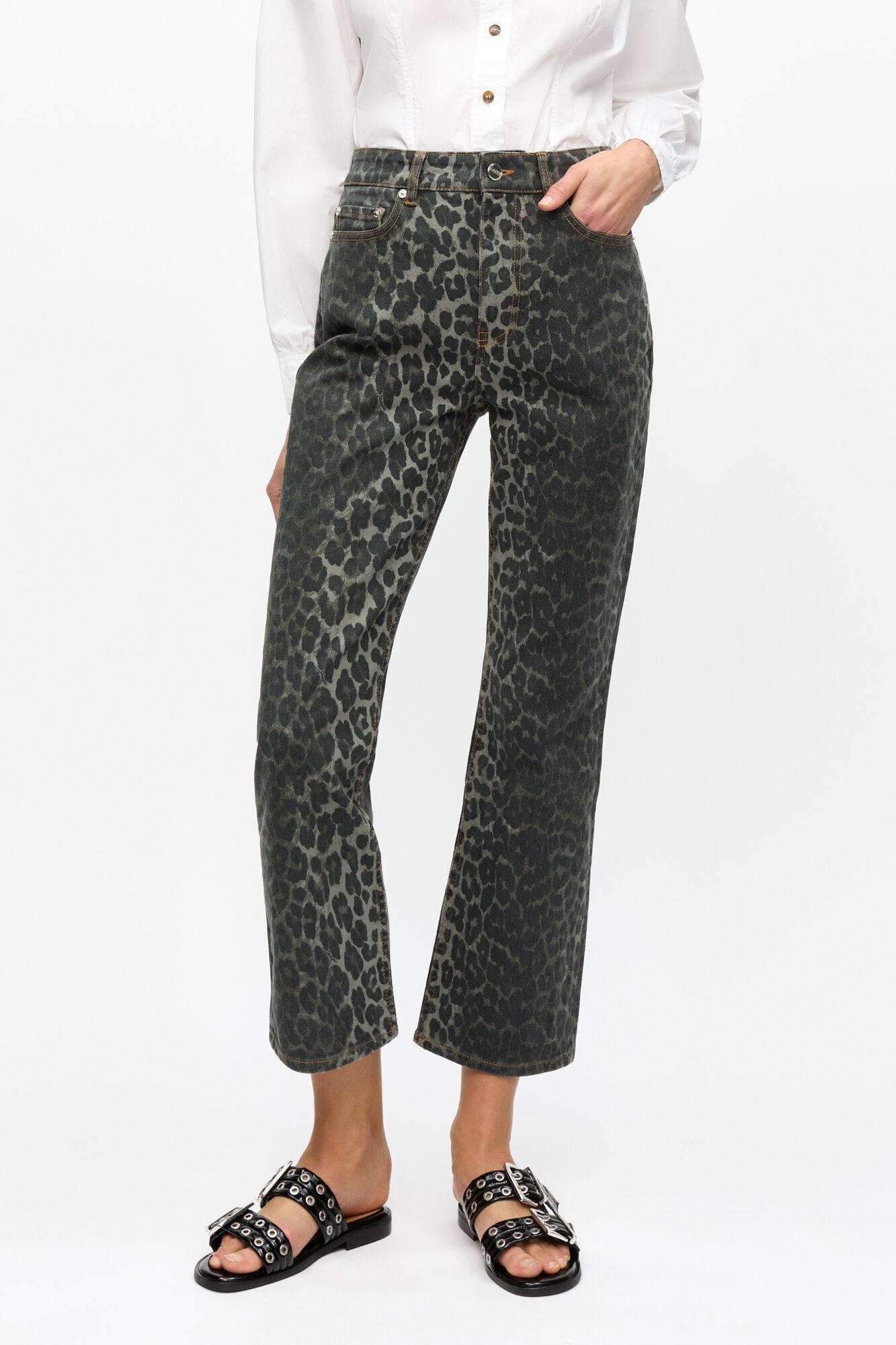 Grey Leopard Betzy Jeans Product Image