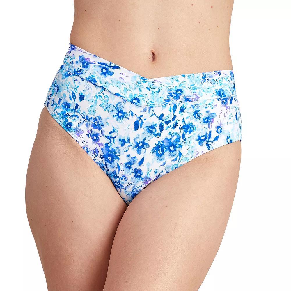 Juniors' Cyn & Luca Mystic Veronica V-Front Bikini Bottoms, Women's, Size: Large, Blue Product Image