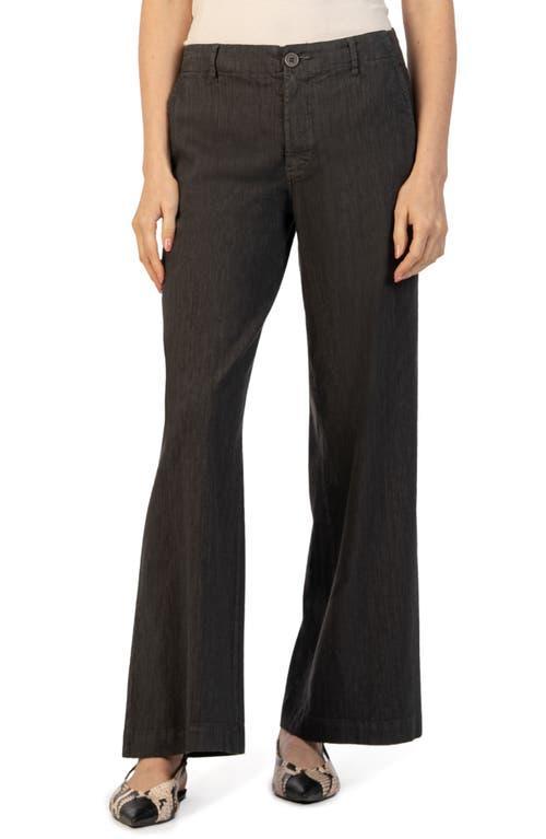 KUT from the Kloth Meg - Wide Leg Pant (Charcoal) Women's Dress Pants Product Image