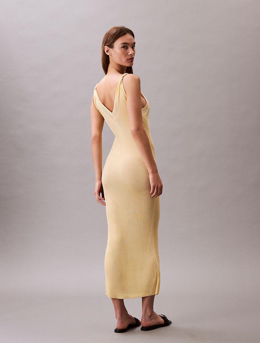 Viscose Ribbed Midi Dress Product Image