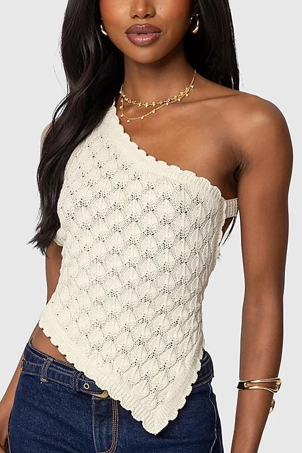 Edikted Codi Backless Asymmetric Knit Top Womens at Urban Outfitters Product Image