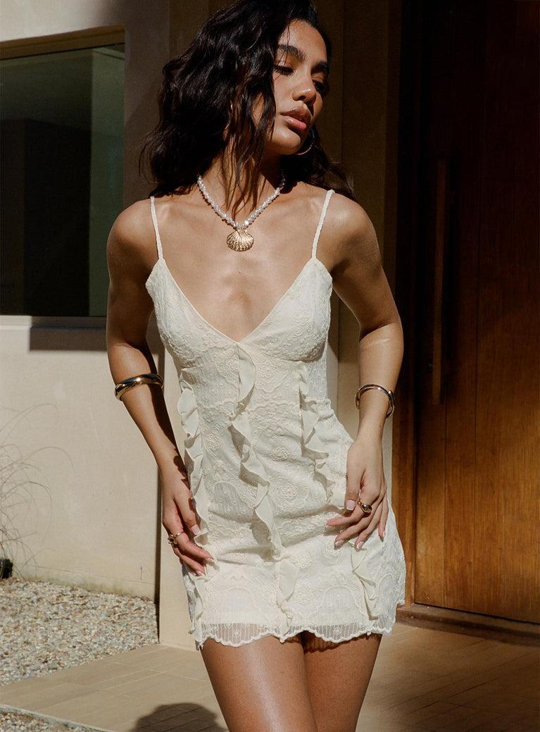 Ariadne Mini Dress Cream Product Image