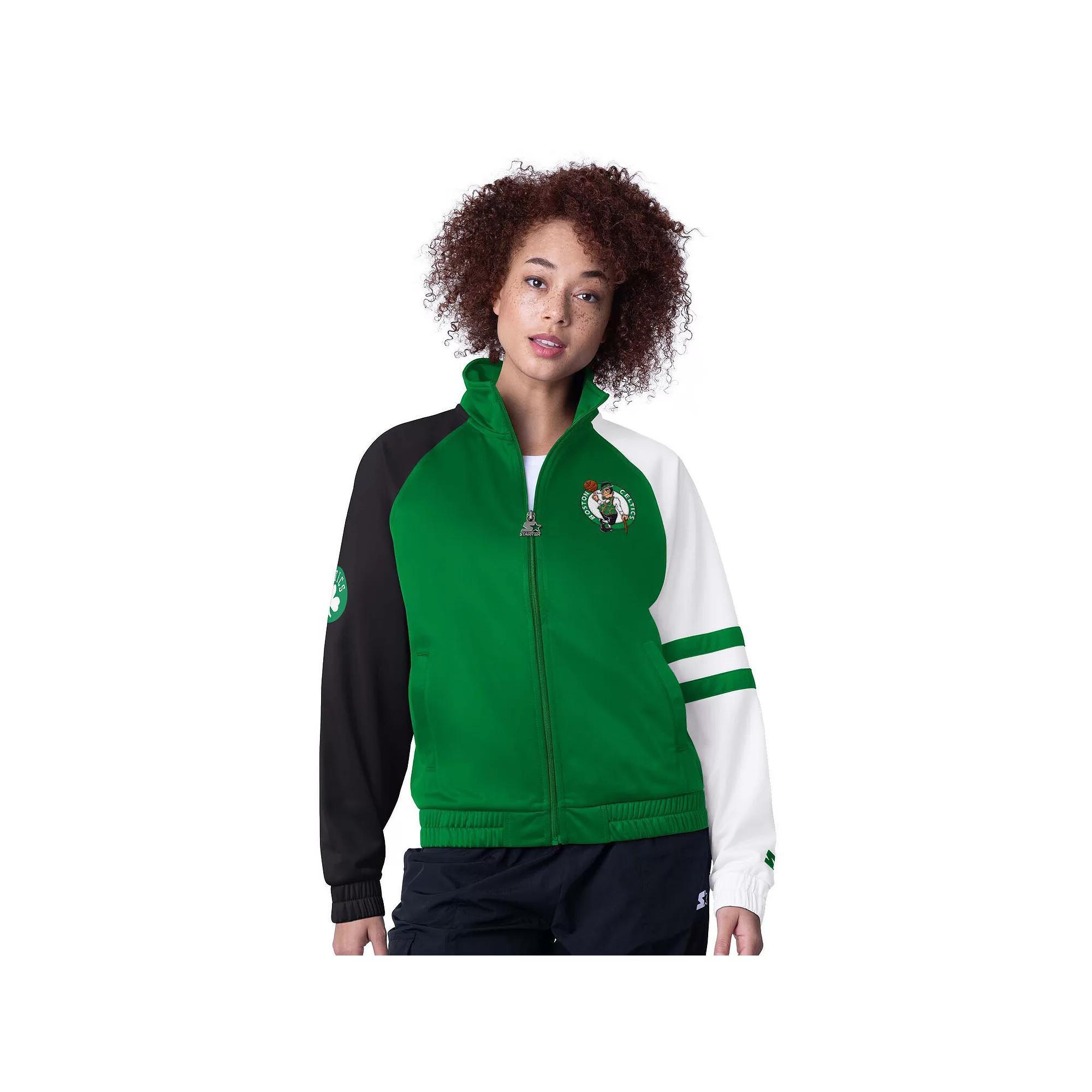 Women's Starter Red Chicago Bulls Line Up Dolman Raglan Full-Zip Track Jacket, Size: Large Product Image