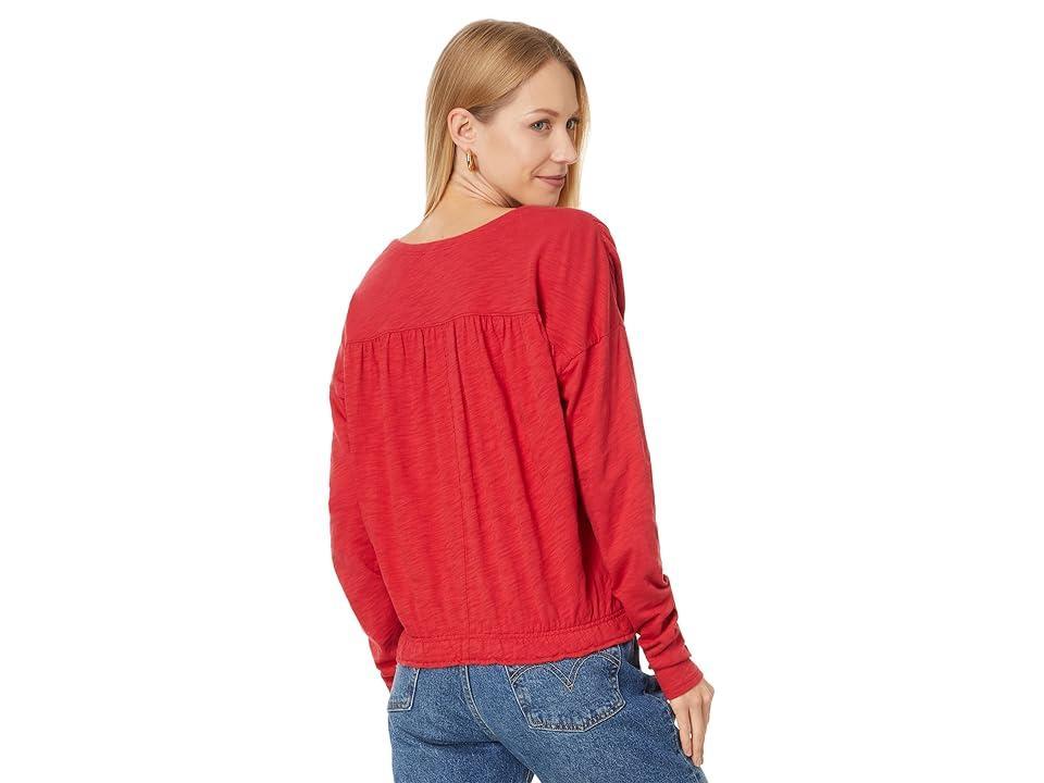 Lilla P Elastic Hem Easy V-Neck Women's Clothing Product Image