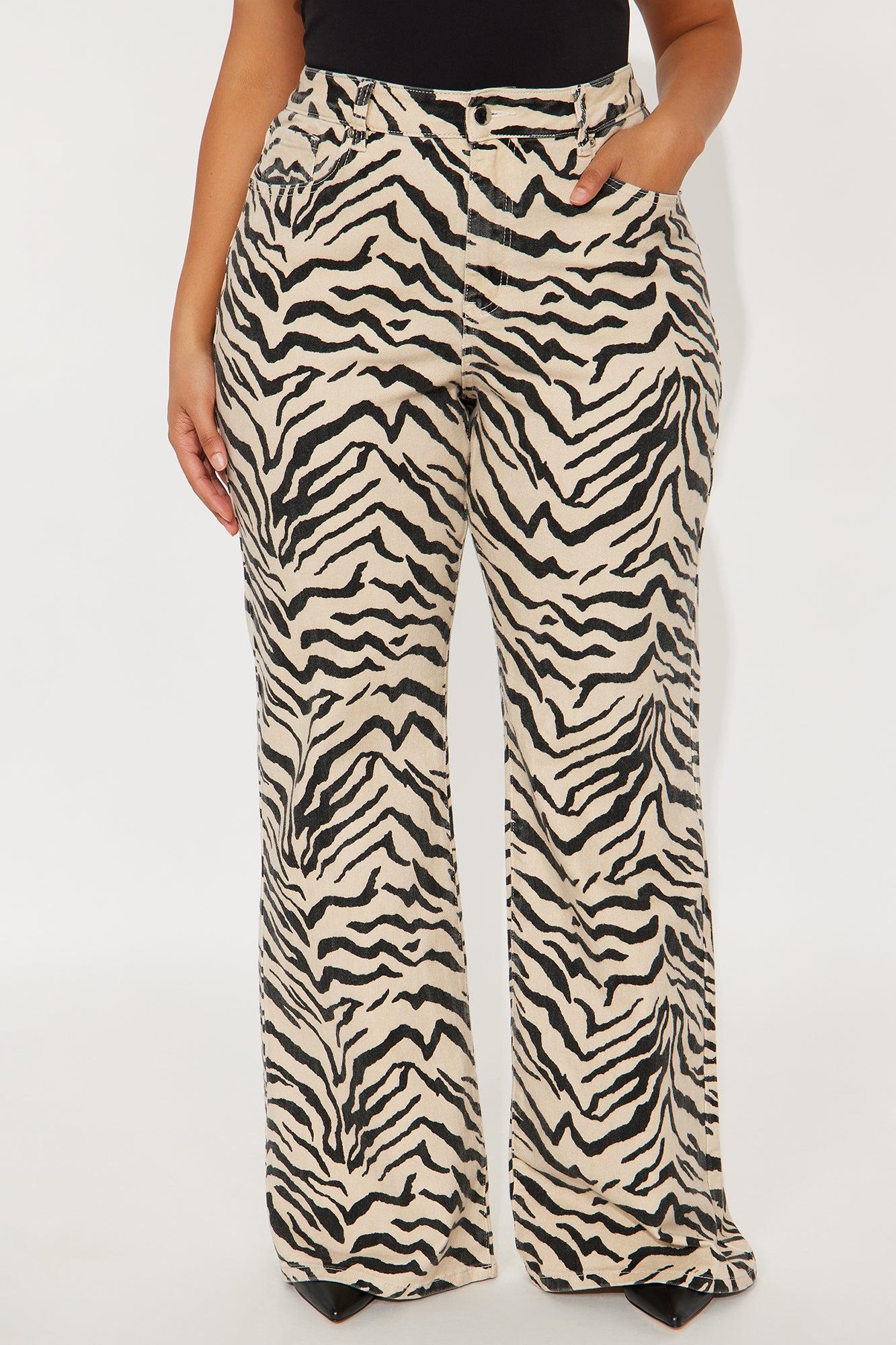 Tall Savanna High Rise Printed Flare Jeans - Cream/combo Product Image