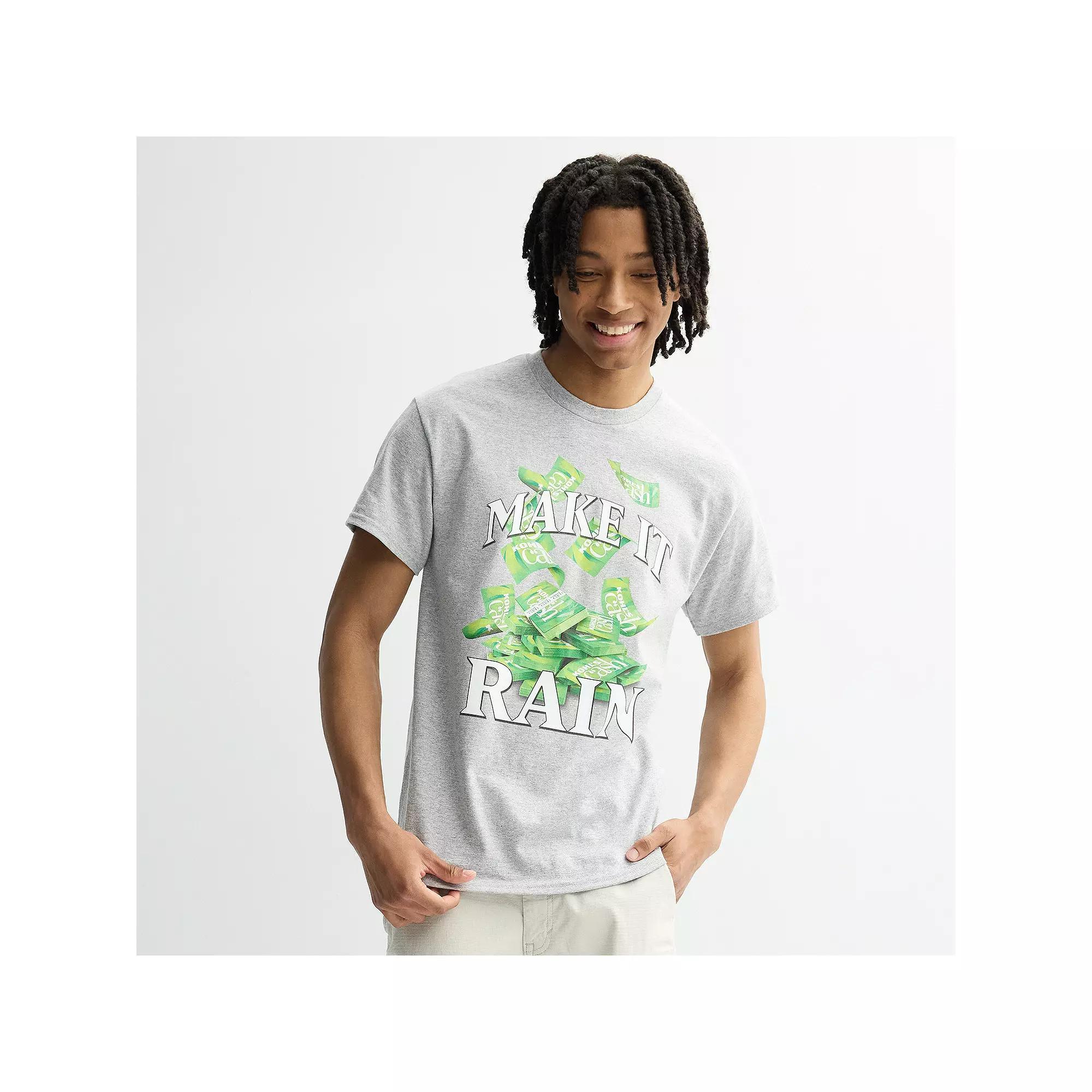 Men's Make It Rain Cash Short Sleeve Graphic Tee, Size: XXL, Grey Gray Product Image
